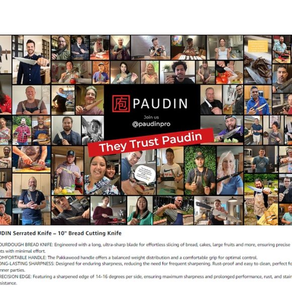 PAUDIN - UNIVERSAL Series: 7 pc PROFESSIONAL CHEF KNIVE SET - Picture 8 of 9